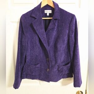 Conrad C Collection Women's Purple Jacket Button Front Size 12